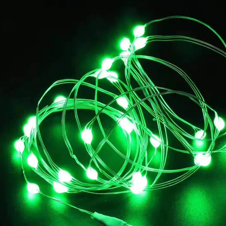 مصباح سلكي مزود ببطارية زر مصباح LED ملون لتزيين الأضواء