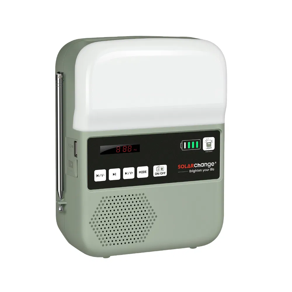 فيراسول معتمد الكل في واحد حل إضاءة شمسية متعدد الاستخدامات 25W مع مصابيح LED ومصباح يدوي وراديو مدمج للاستخدام الخارجي والداخلي