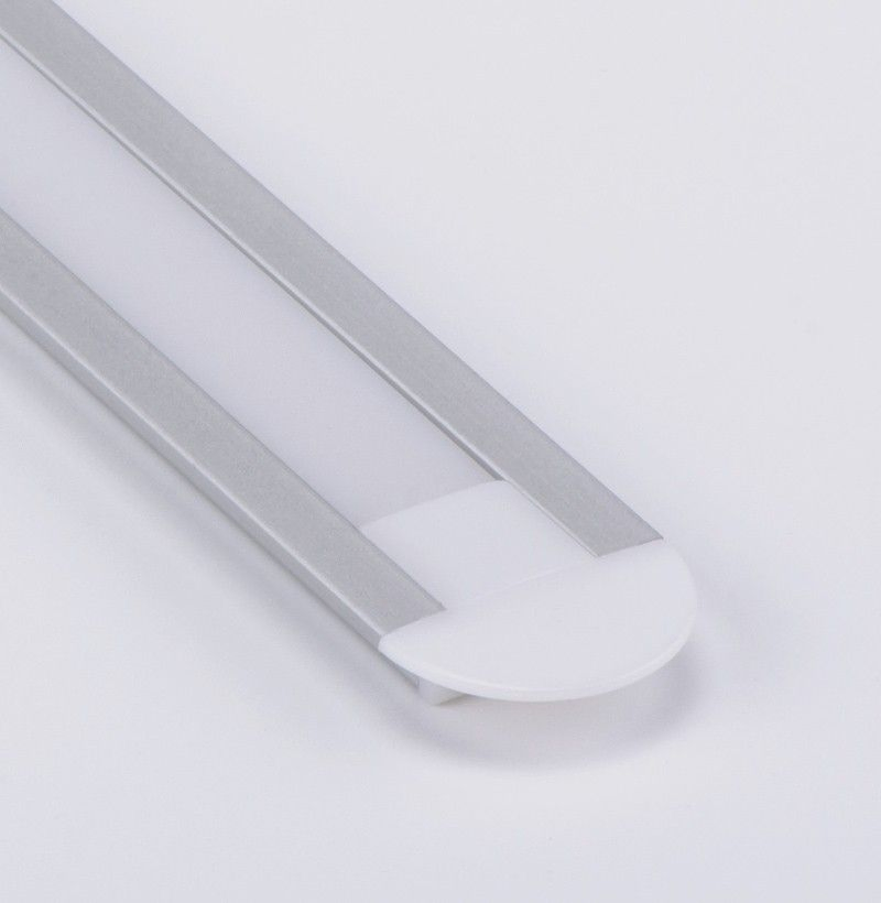 نظام قناة ألومنيوم مدمج مع غطاء، وأغطية نهائية، ومشابك تثبيت لتركيبات شرائط LED