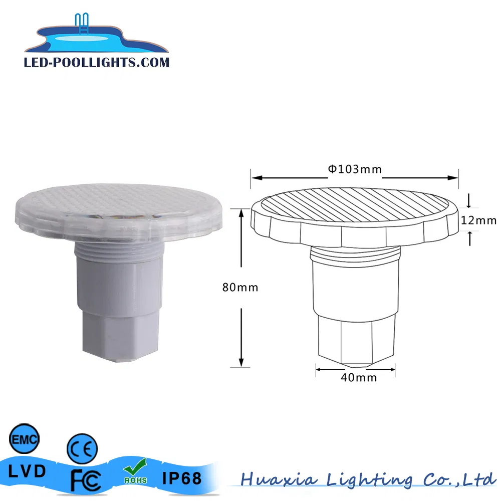 تفاصيل حمام سباحة LED