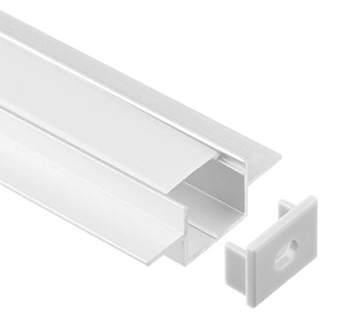 Alp003 غلاف PMMA/PC LED الألمنيوم المدمج لـ 3528SMD 120LED/M شريط LED المرن مع تركيب مدمج