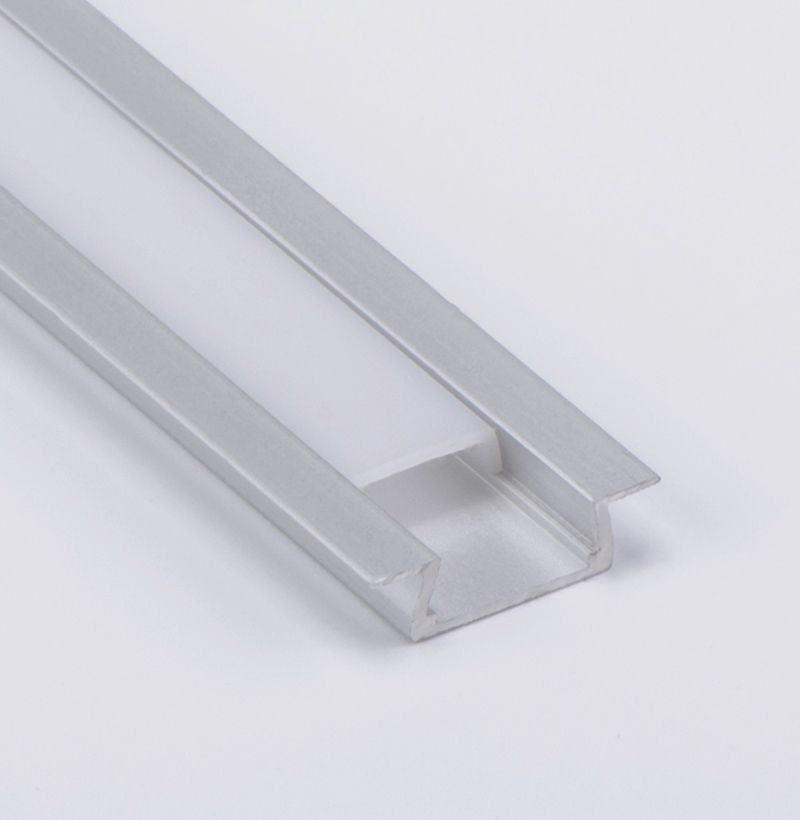نظام قناة ألومنيوم مدمج مع غطاء، وأغطية نهائية، ومشابك تثبيت لتركيبات شرائط LED
