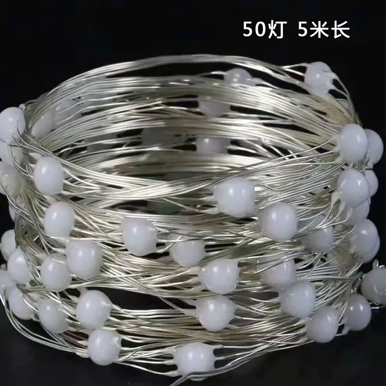 مصباح سلكي مزود ببطارية زر مصباح LED ملون لتزيين الأضواء