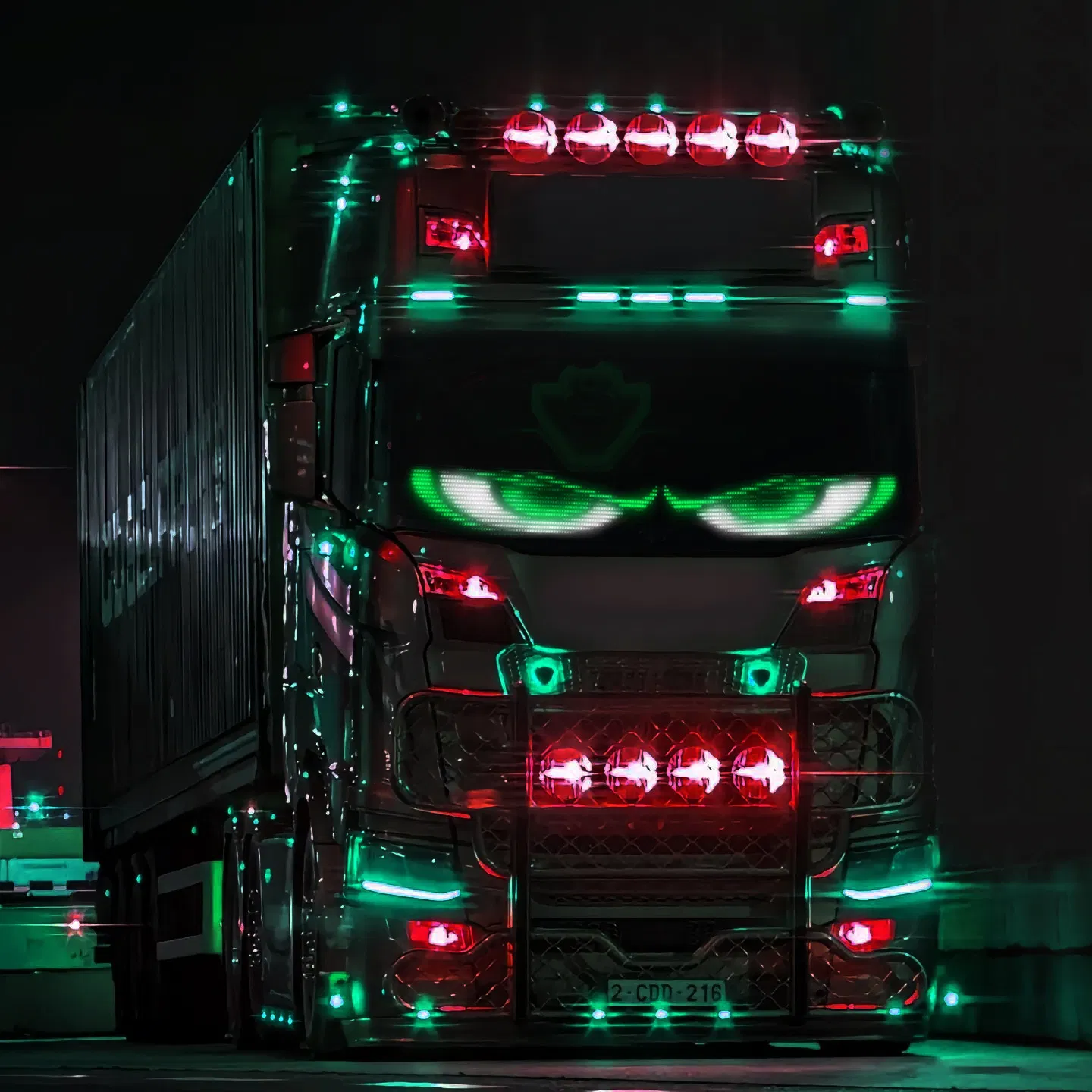 16*144 Plug Connection LED Devil Eye for Truck Car Windshiled Decoration Smart Mobile APP Control Flexible Display LED Matrix Panel Screen