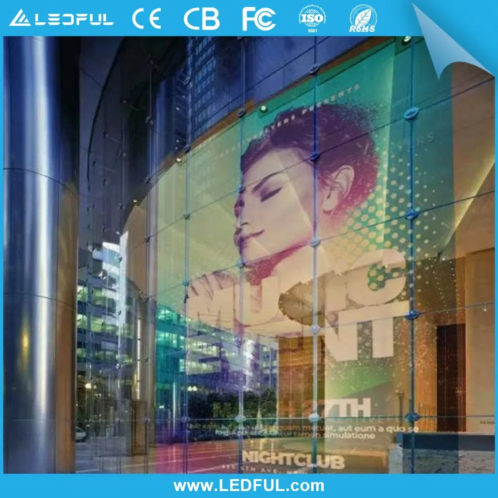 2020 New Technology Indoor Outdoor Transparent LED Film Screen PCB Board Flexible Soft Curved Curtain Transparent LED Screen