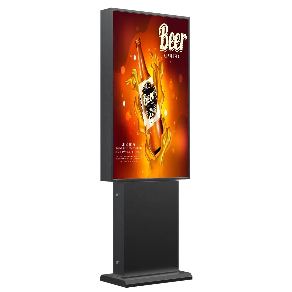 IP67 Outdoor Digital Signage and Displays 55inch LCD Miniled Waterproof Floor Stand