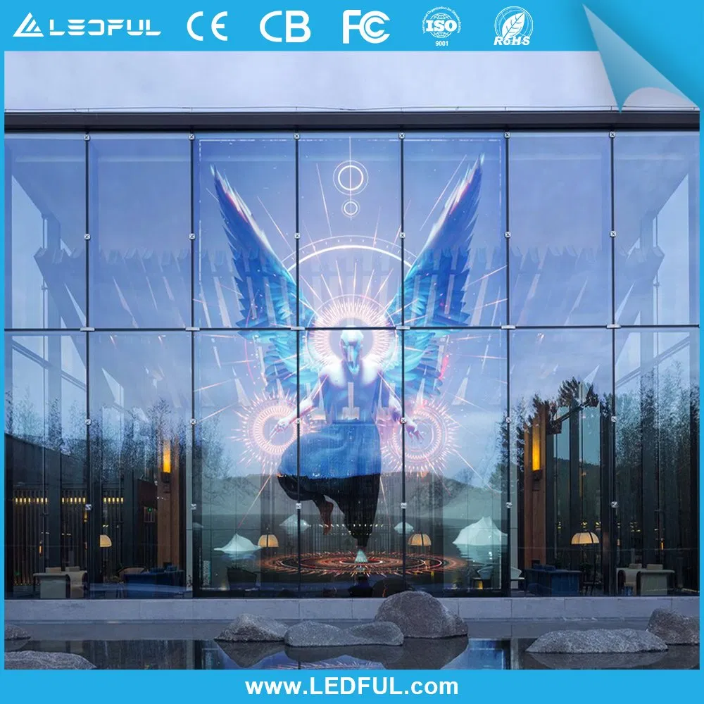 2020 New Technology Indoor Outdoor Transparent LED Film Screen PCB Board Flexible Soft Curved Curtain Transparent LED Screen