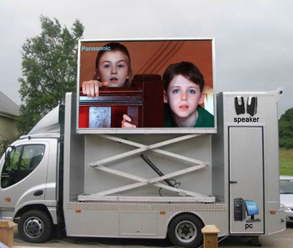 P4 P5 P6 Outdoor Mobile Full Color Display Screen LED Advertising Truck with Stage