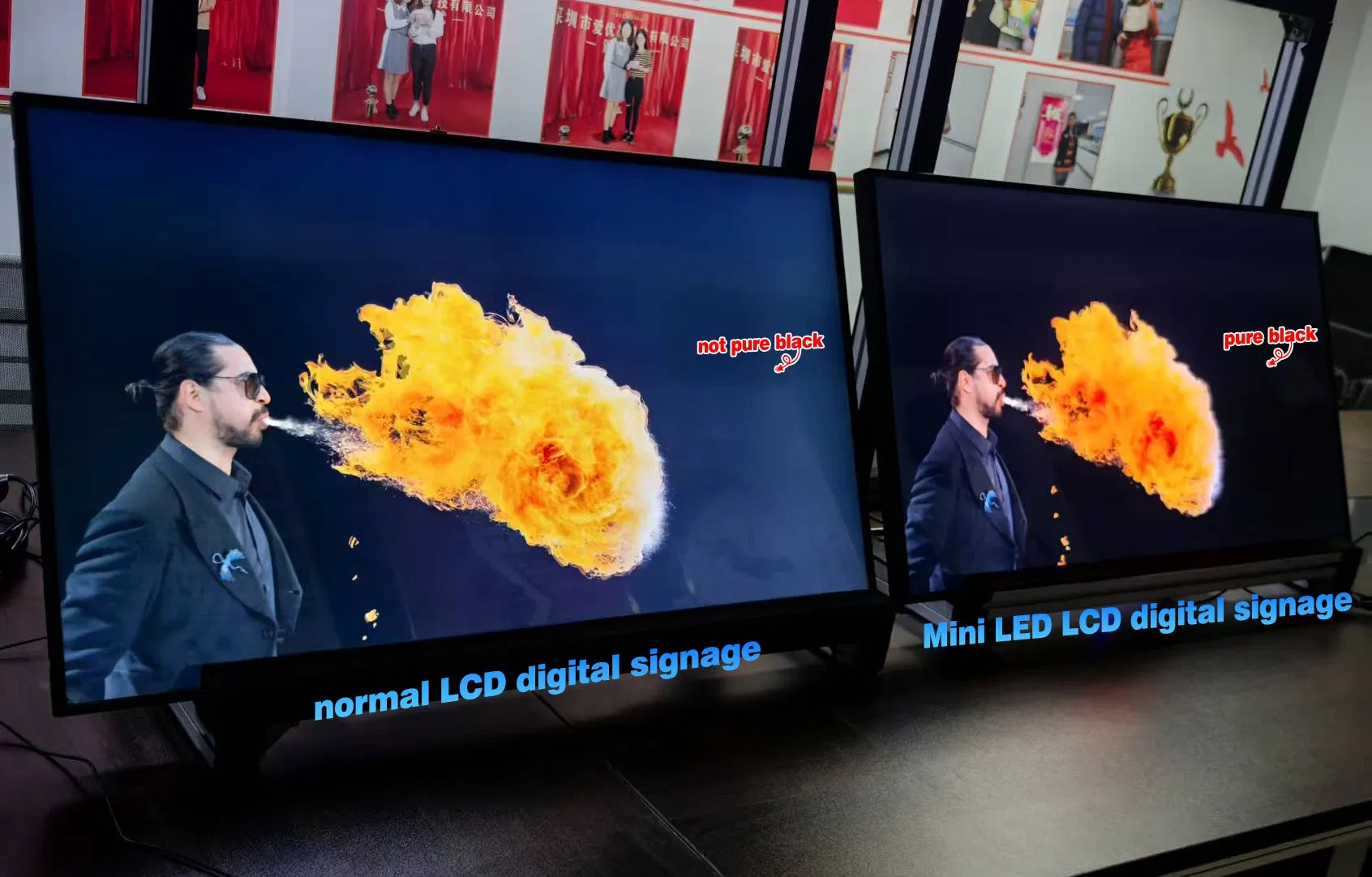 Android Advertising Digital Signage Mini LED Media Player Shop Advertising 192 Zone Local Dimming LCD Display