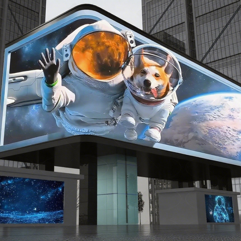 Outdoor Fixed LED Display Sign Outdoors Building Screen High Brightness LED Billboard