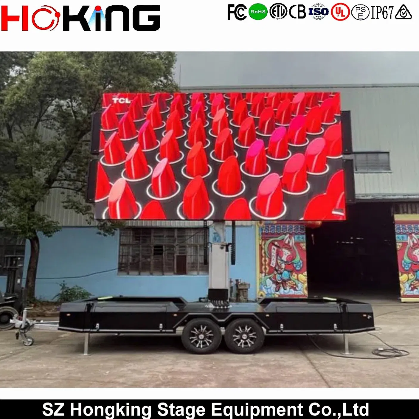 P2.9 P3.91 Mobile Events Live Outdoor Truck Trailer Screen LED Display Advertising