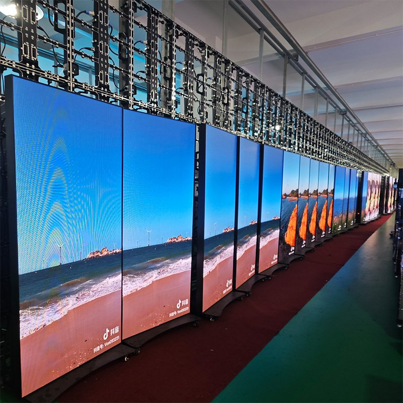 P1.25 P1.5 P2.5 640*1920mm Foldable Movable HD Standing Advertising LED Poster Display Mirror Digital Advertisement LED Screen