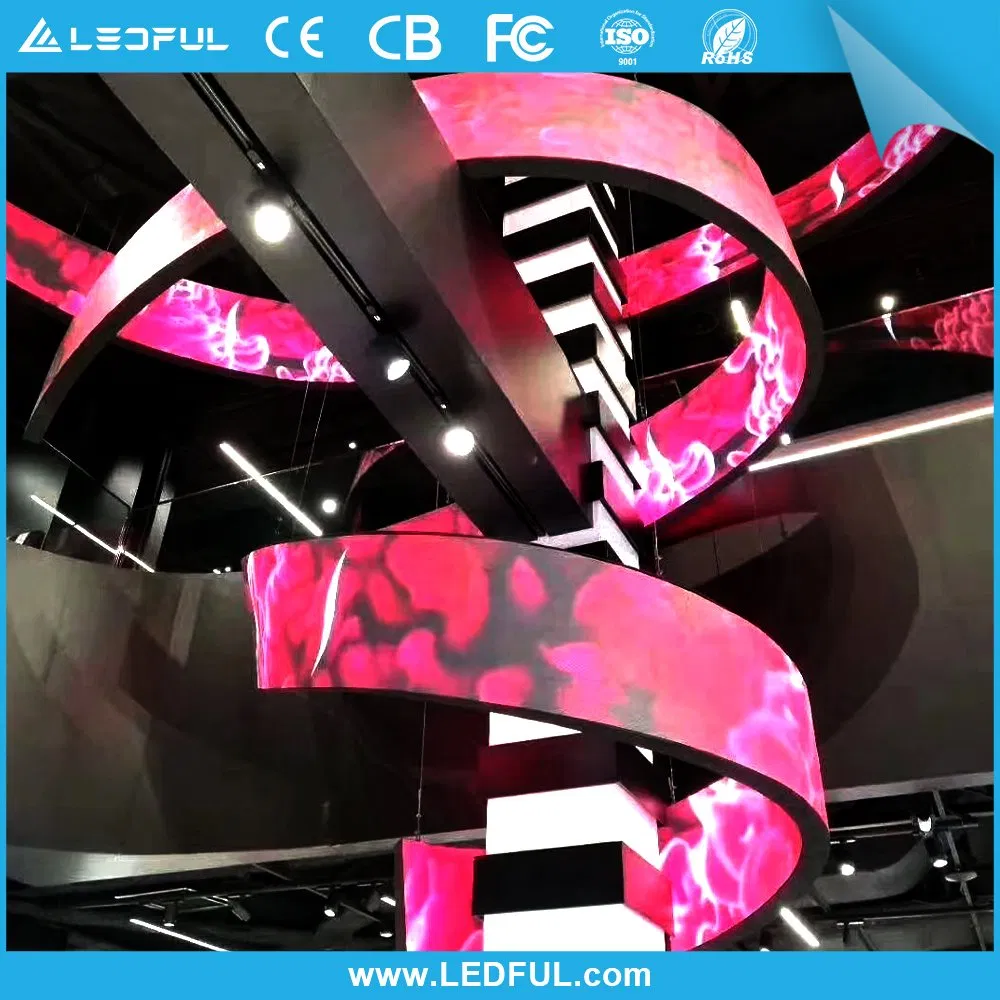 Curved LED Display Indoor P2 P2.5 P3 P4 P5 Soft LED Module Curved Flexible LED Display Screen