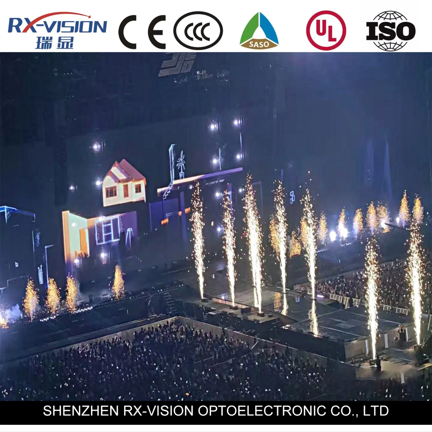 Rental Indoor Full Color P3.91 500*500 LED Video Wall LED Screen Manufacture