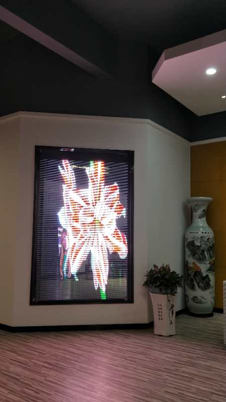 P3.91 7.81 China Best Flexible Advertising Video Wall Panel Film Screen Indoor Glass Transparent LED Display