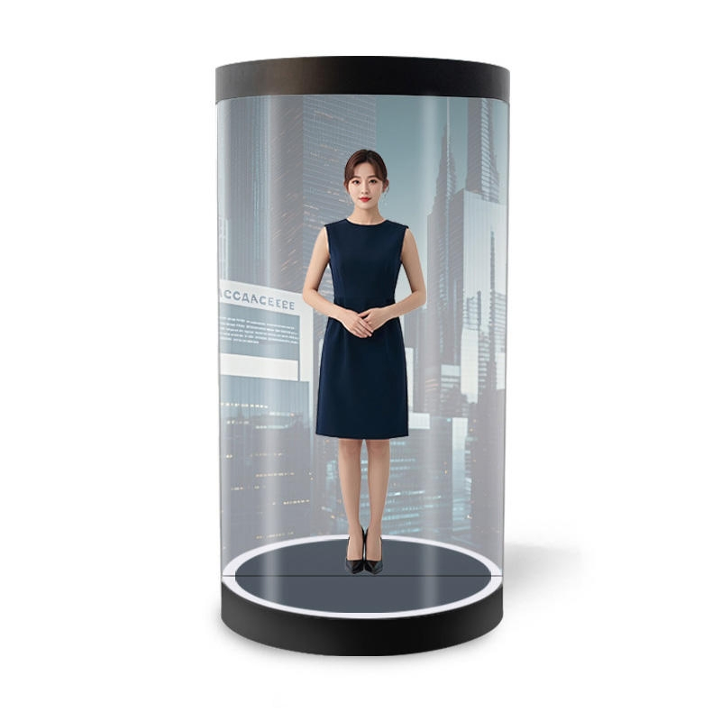 75 / 86 Inch LCD 3D Hologram Display Cylindrical Holotube for Retail Exhibition