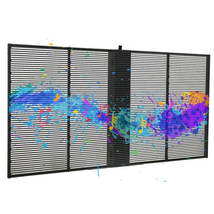 P3.91 Indoor Transparent Display SMD Glass Window Programmable LED Display Screen Full Color Video Wall