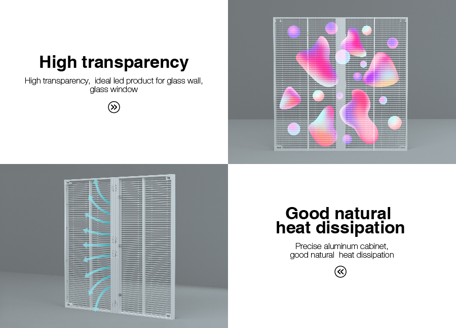 Shopping Mall Advertising Glass Window Transparent LED Display Screen P3.91-7.81transparent LED Video Wall