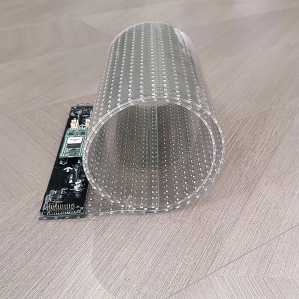 Indoor Outdoor Flexible Software Transparent Screen Film Glass LED Video Wall