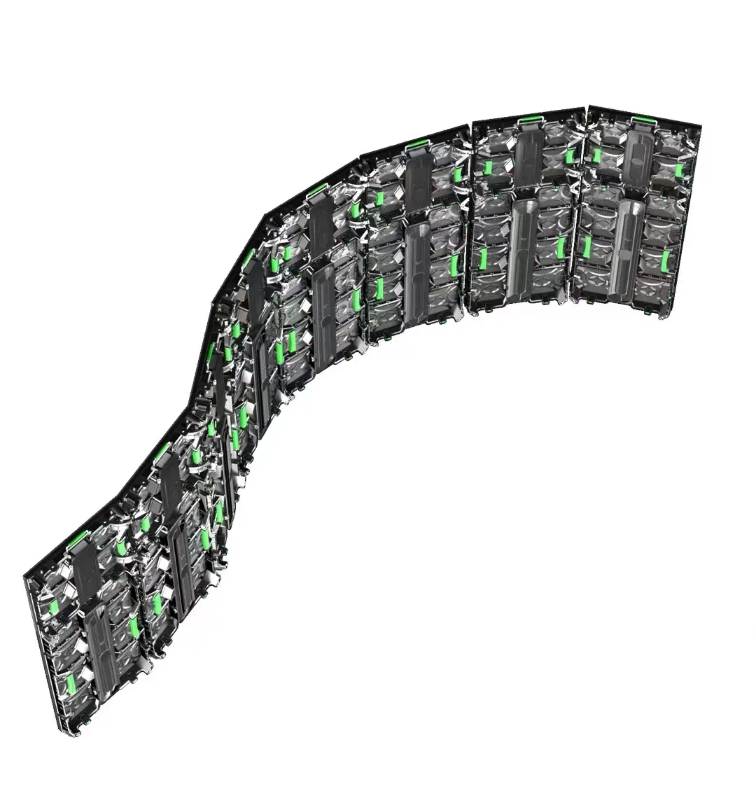 High-Resolution P3.91 Indoor Curved LED Rental Display Screen2.