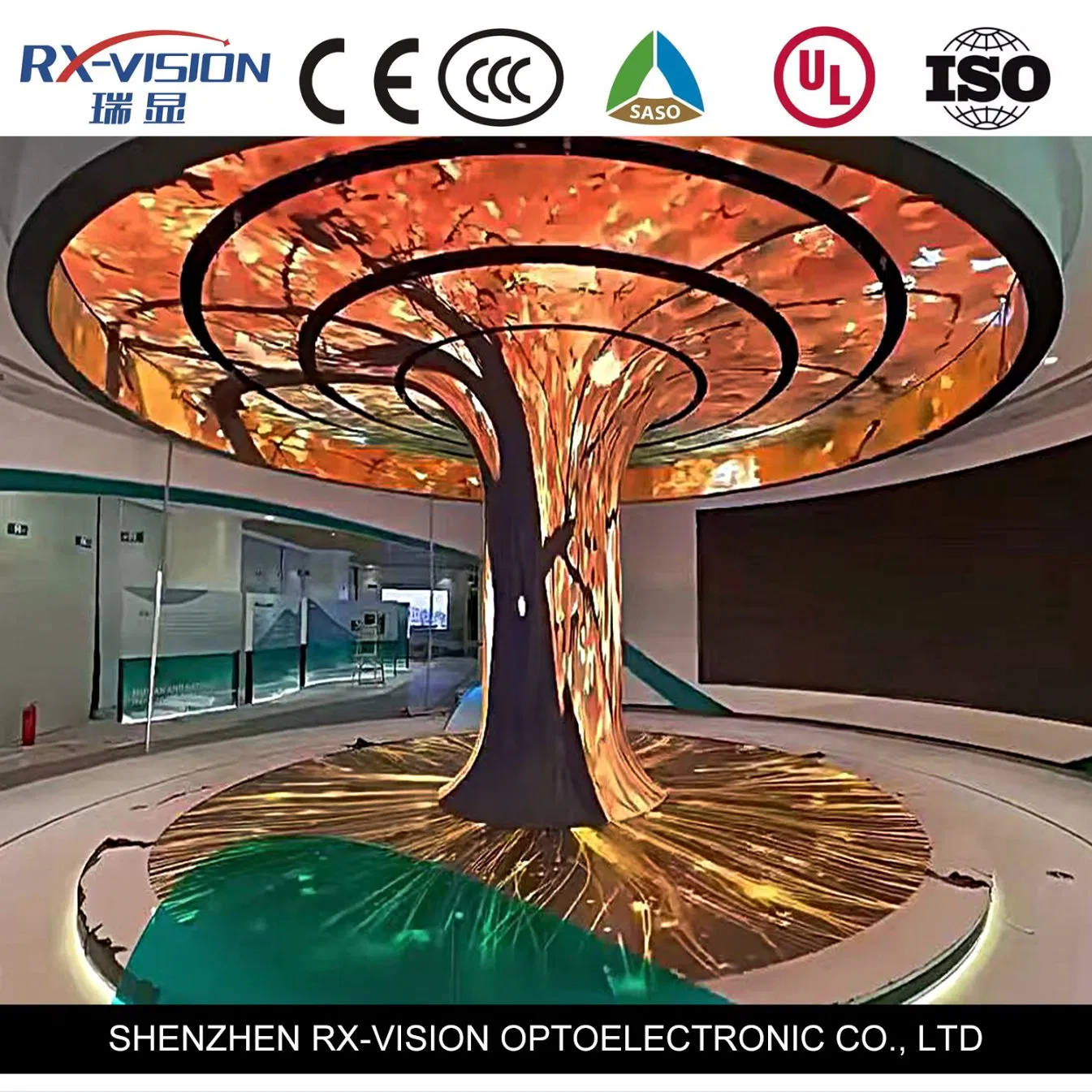 Indoor Full Color P1.25 Soft Module Curved Flexible LED Display Screen