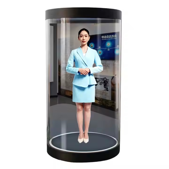 86 Inch Commercial LCD 3D Holographic Display Cylindrical Holotube Non-Fan Design