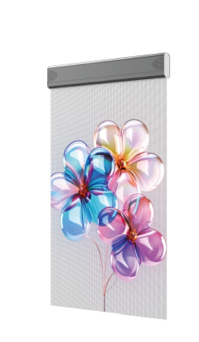 P10 Advertising Digital Billboard LED Flexible Video Wall Soft Curved Curtain Transparent Display