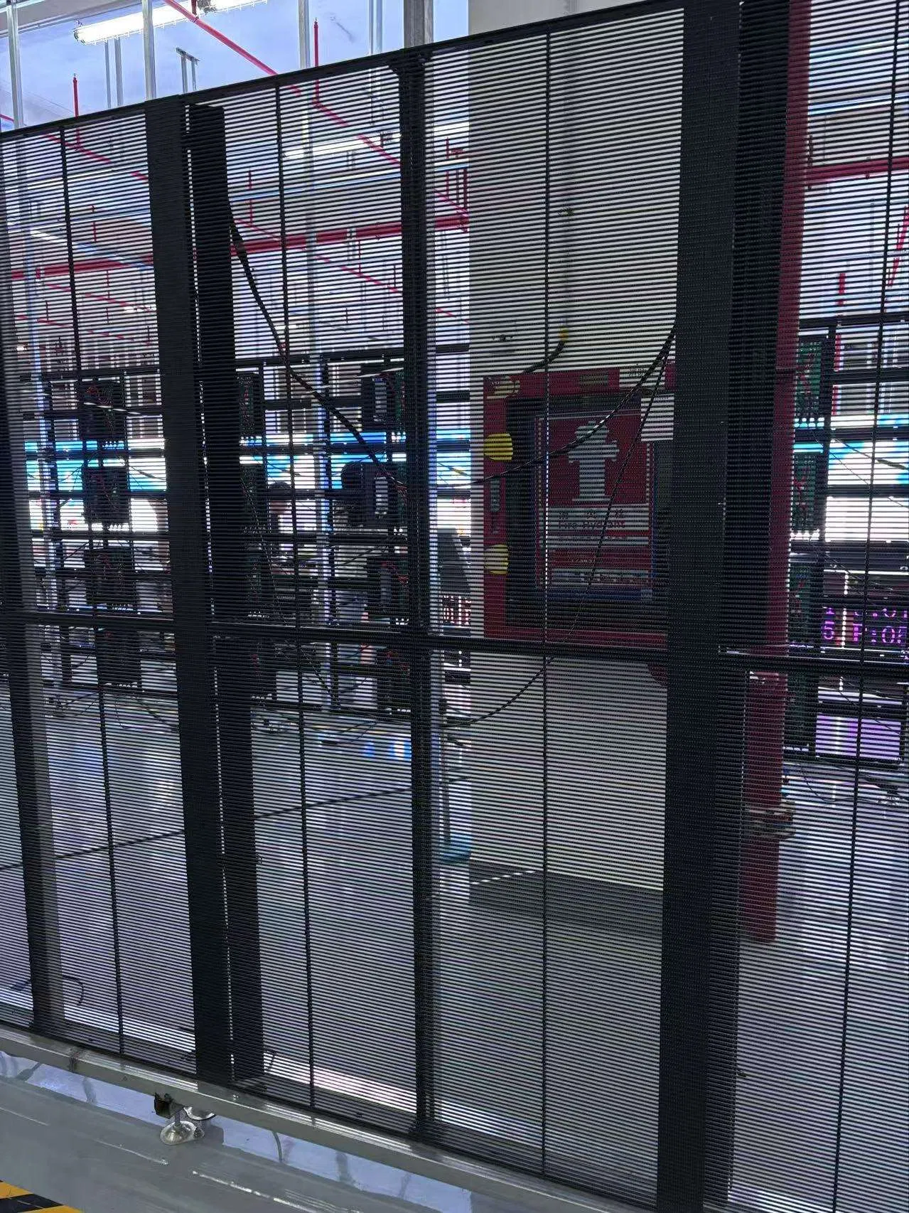 Indoor Advertising HD Transparent LED Video Wall P3.91-7.82 Transparent Leddisplay Screen Fixed Behind Glass in Store