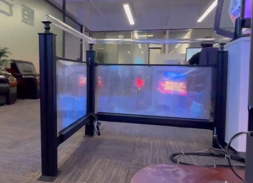 LED Transparent Flexible Film Screen Guardrail Screen High-Definition High Brightness Outdoor Energy-Saving Screen