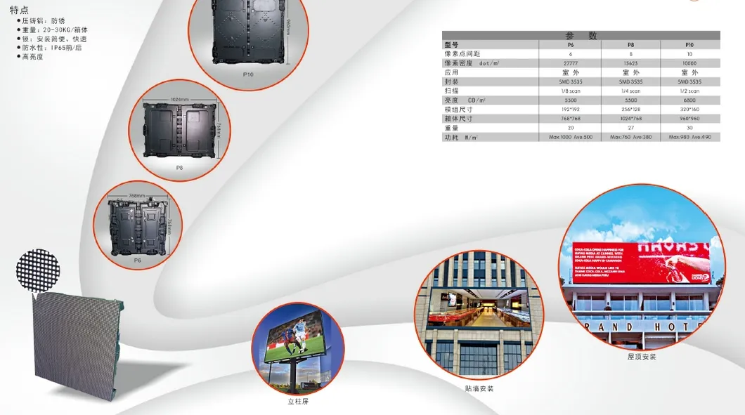 Outdoor fixed installation display