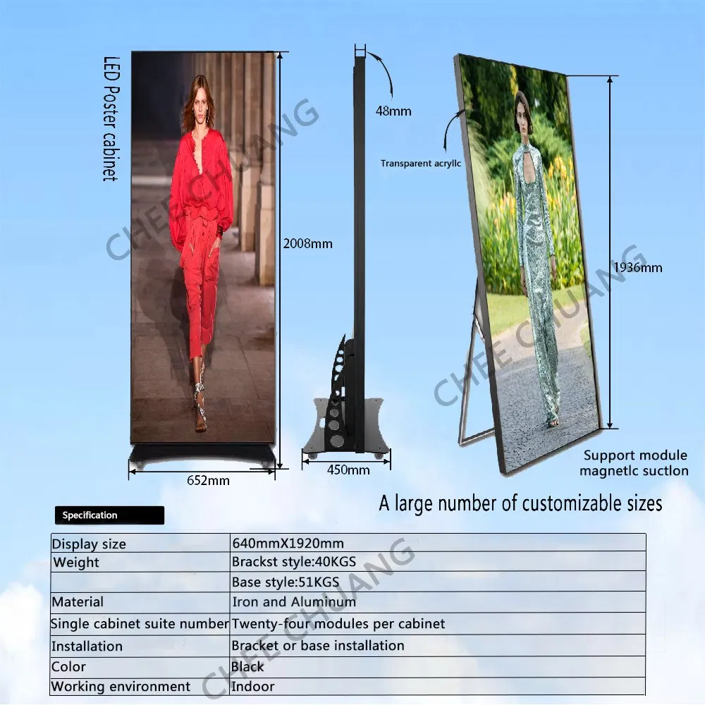 Poster LED Display Size