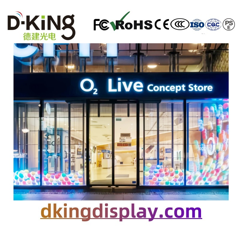 Outdoor P3.9*7.8 Transparent LED Screen Pixel Screen 500*1000mm Waterproof IP65 Glass Rental Video Wall