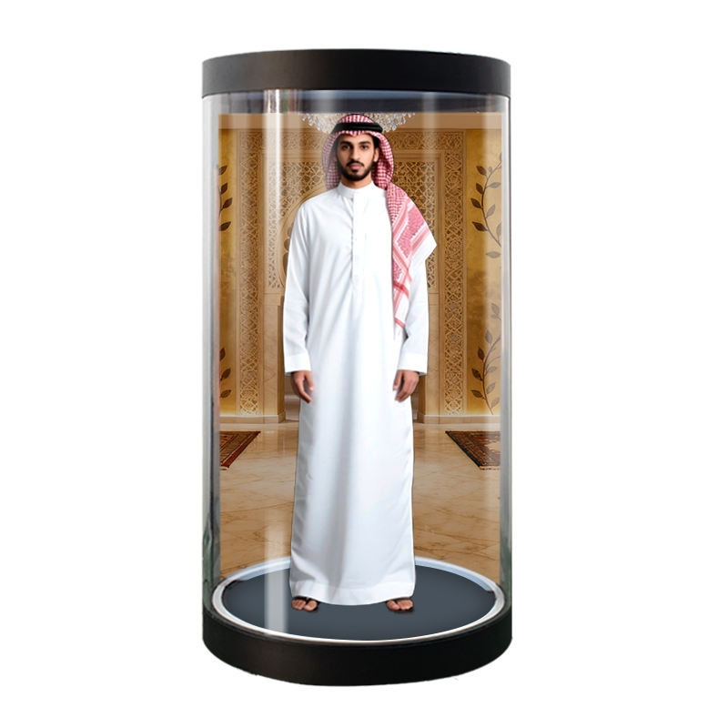 75 Inch 3D Hologram Display Holotube Holographic Advertising Showcase for Retail Mall