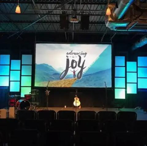 Aowe Indoor Church Stage Backdrop P2.604 P2.976 P3.91 Indoor LED Video Wall Rental Display Screen