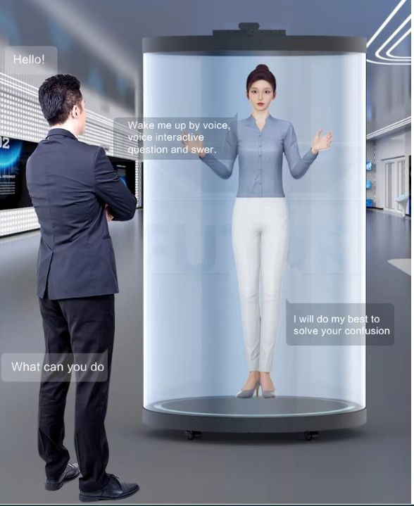 75 Inch Commercial 3D Hologram Cabin with 5 Level Volume Control Professional Holographic Display