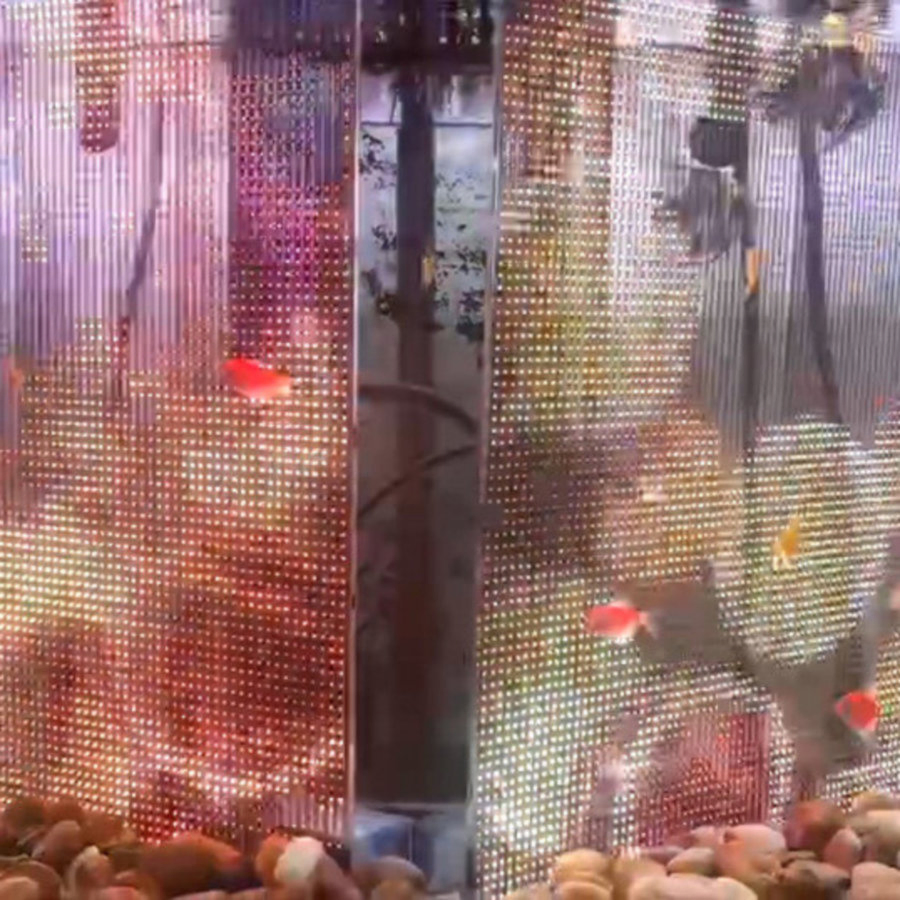 China Manufacturing LED Flexible Transparent Film Diving Screen for Video Display