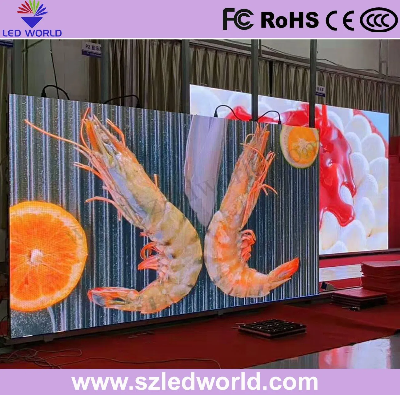 P2.5 P3 P4 P5 P6 Indoor Outdoor Full Color Rental RGB Advertising LED Display Panel Large Video Wall Screens Thin Waterproof Display Panel Billboard Module