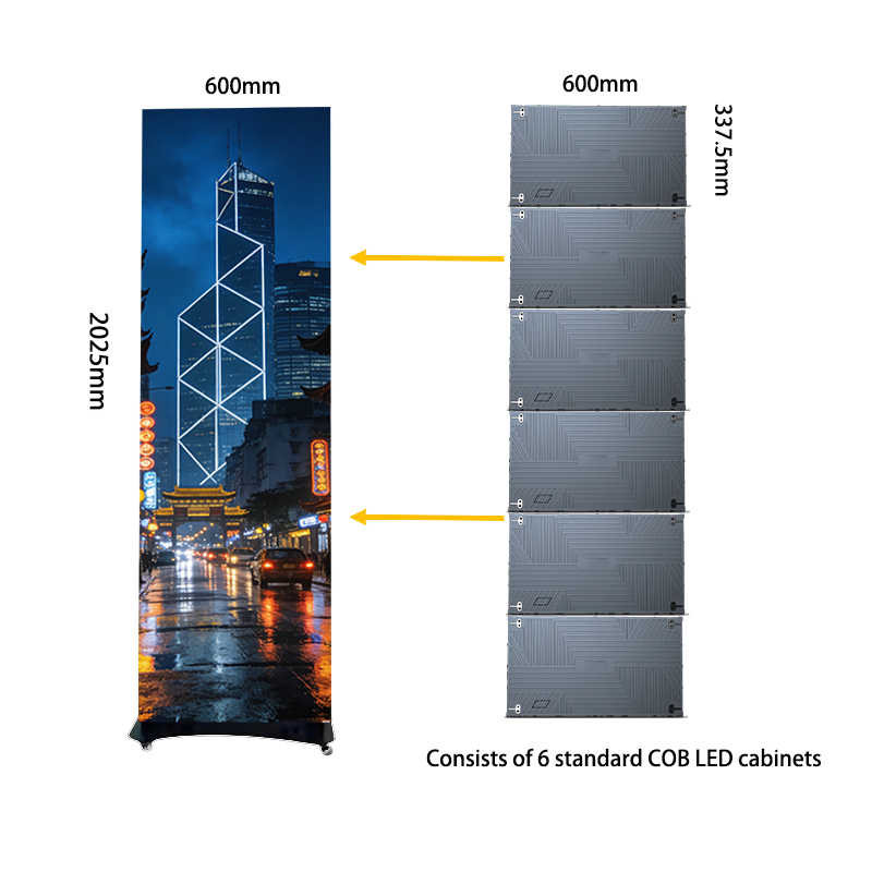 High Resolution Full Color P1.87 Indoor Portable LED Poster Screen for Advertising