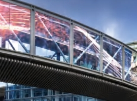 LED Transparent Flexible Film Screen Guardrail Screen High-Definition High Brightness Outdoor Energy-Saving Screen