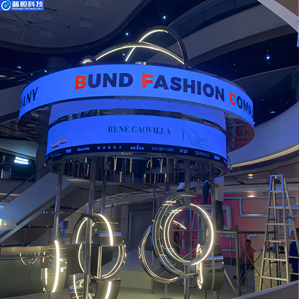 Pushunled P2 P2.5 Circular Spherical Indoor Video Wall LED Module Flexible LED Display Screen