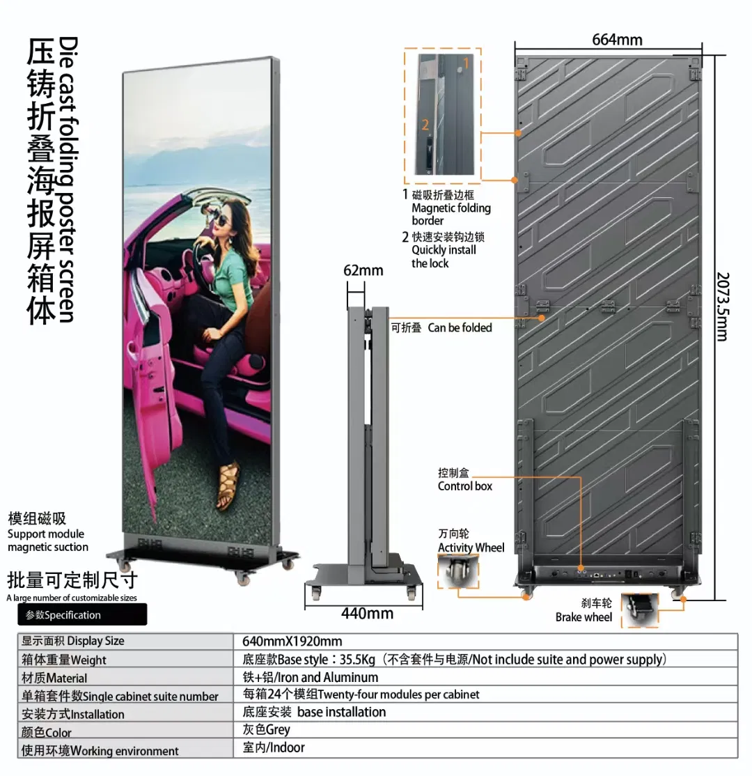 LED Poster Cabinet Details