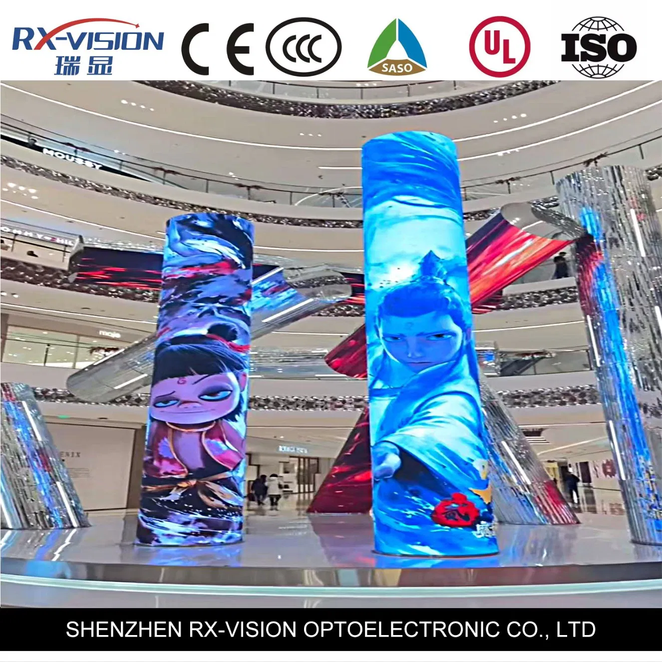 P1.56 Indoor LED Curved Soft Vertical Flexible Advertising Display Screen