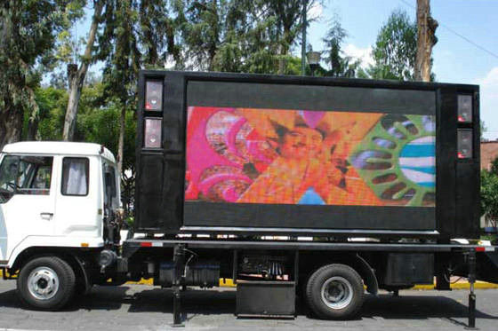 P4 P5 P6 Outdoor Mobile Full Color Display Screen LED Advertising Truck with Stage