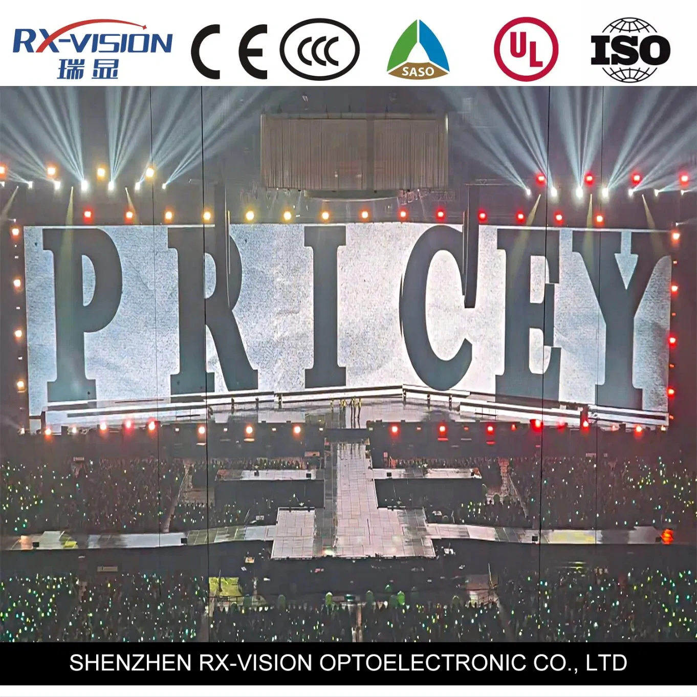 Rental Indoor P2.97 500*1000 LED Video Wall for Stage Rental LED Dispay Screen