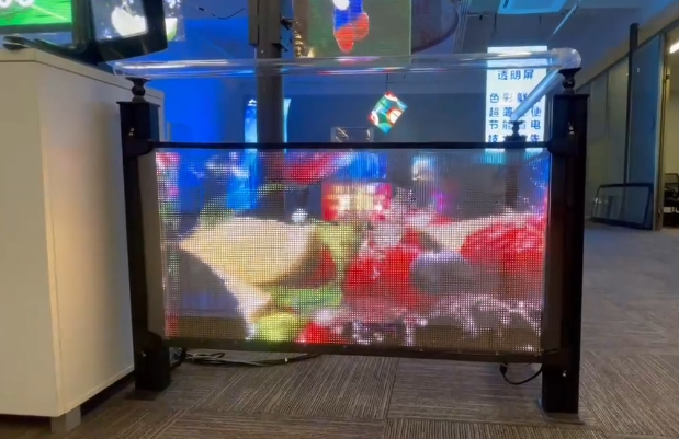 LED Transparent Flexible Film Screen Guardrail Screen High-Definition High Brightness Outdoor Energy-Saving Screen