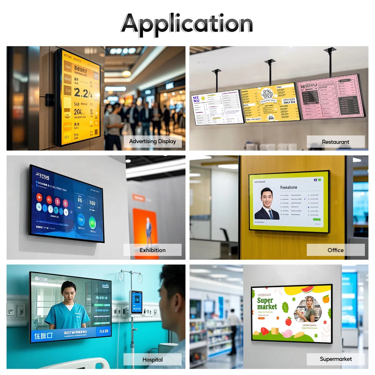 Wall Mount Advertising Equipment Digital Signage and Displays Smart Advertising Boards Mini LED Advertising Display Ad Screen