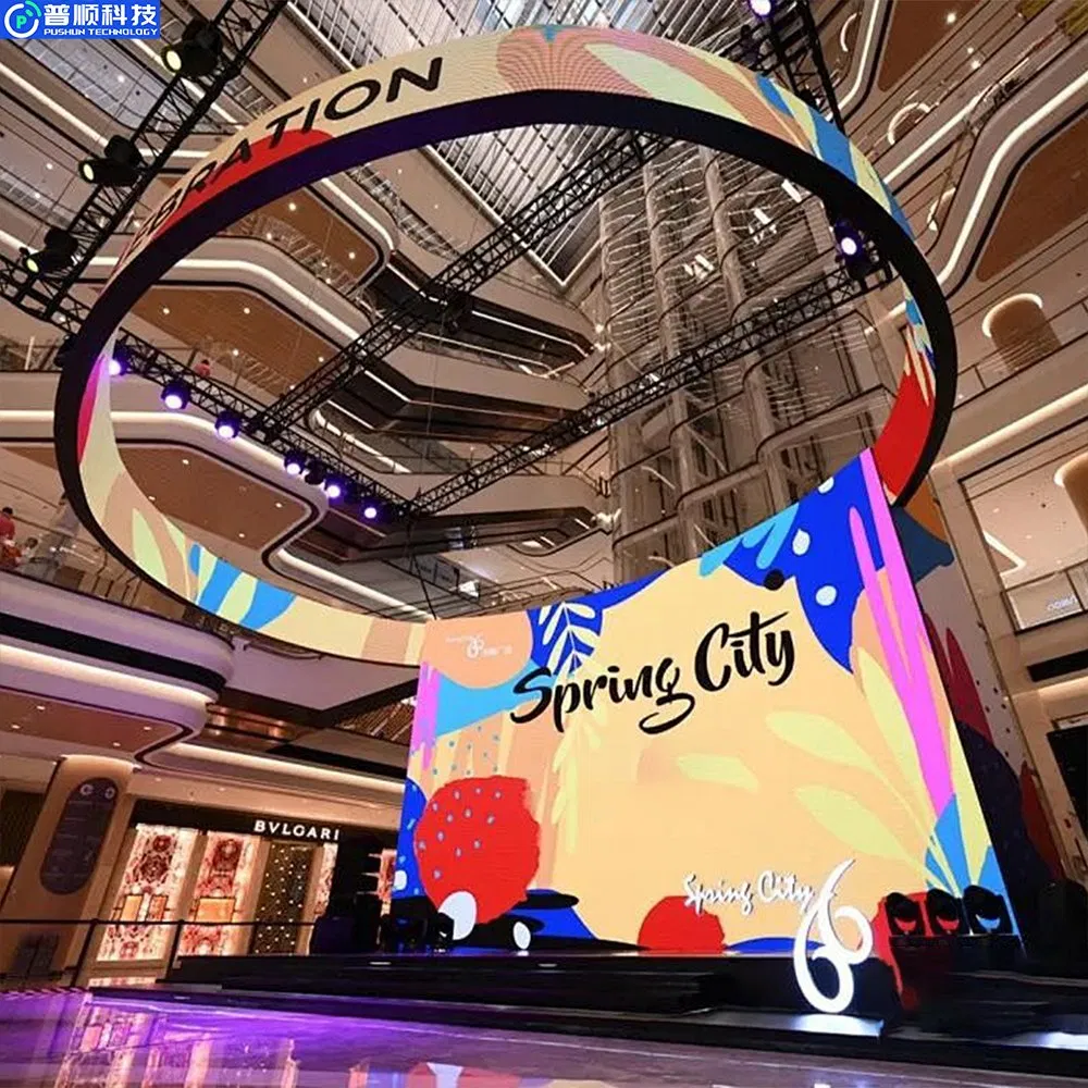 Pushunled P2 P2.5 Circular Spherical Indoor Video Wall LED Module Flexible LED Display Screen