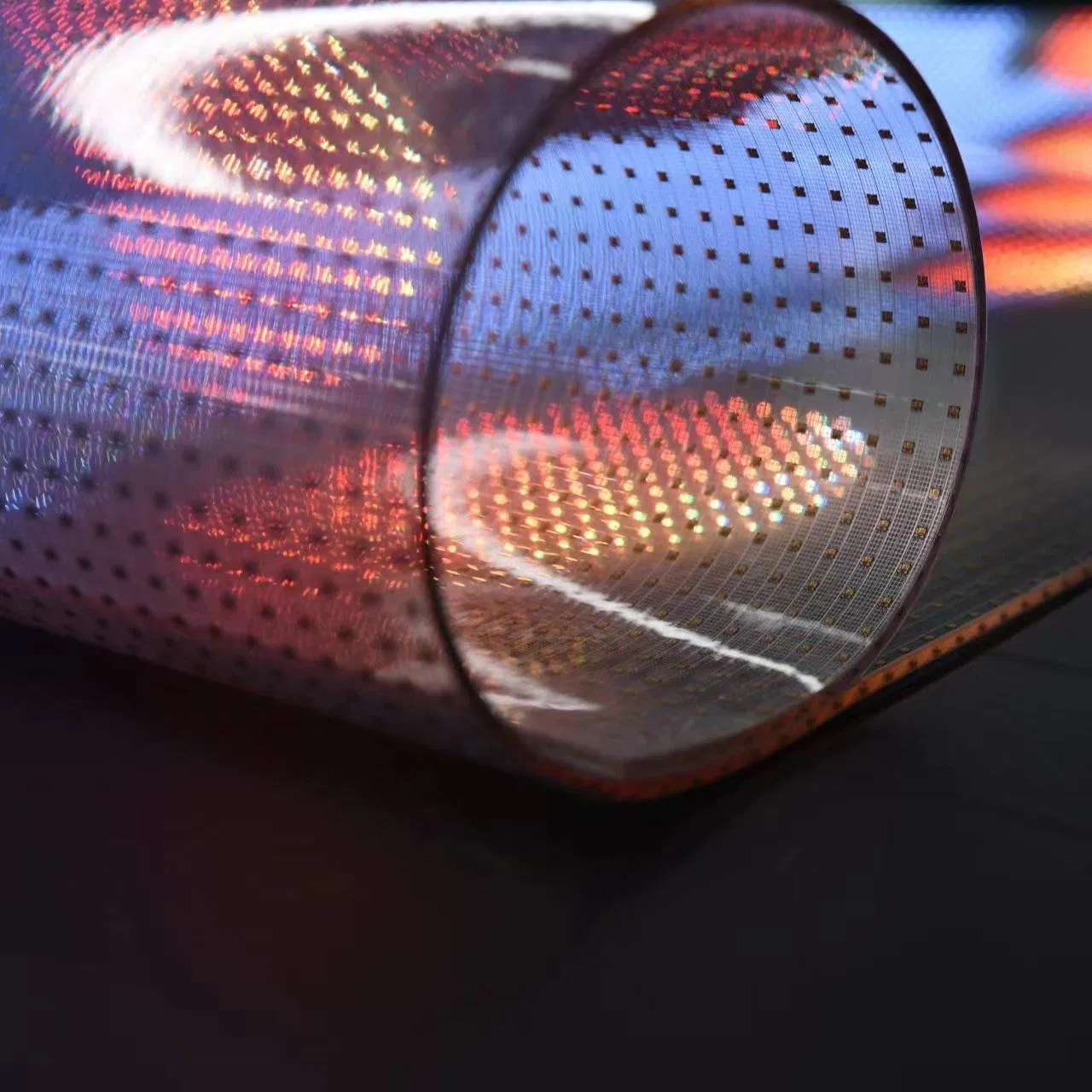 Glass Adhesive Transparent Film Indoor Curved Advertising LED Wall Display