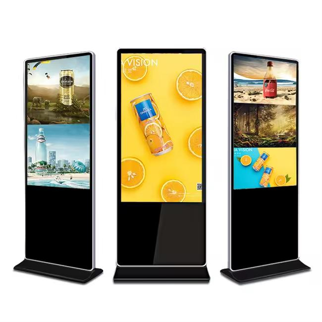Outdoor Indoor Shopping Mall Vertical Advertising Video LED Display Board Movable Floor-Standing LED Poster Display Screen
