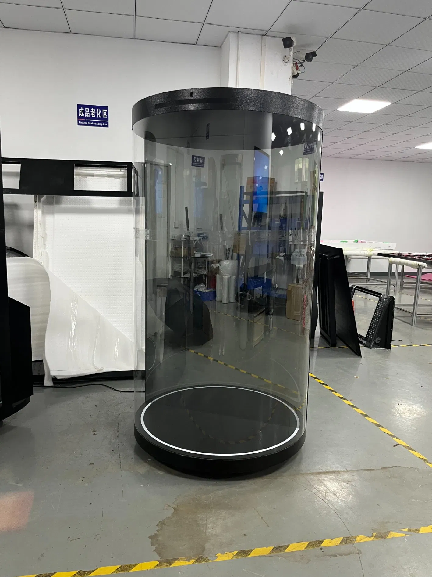 75 Inch Museum Transparent Screen Tube Human Size Digital Box Holographic Exhibition Display 3D Hologram Virtual Ai